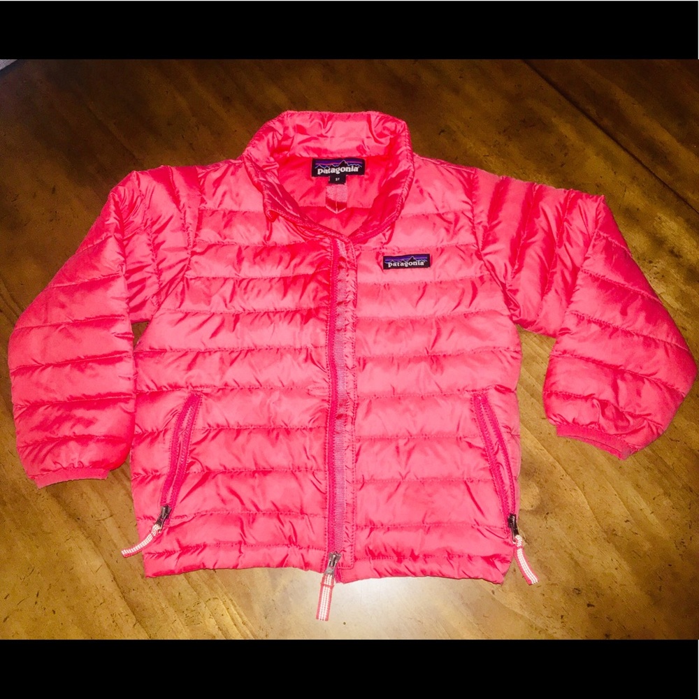 Patagonia 3t girls coral slim puff coat